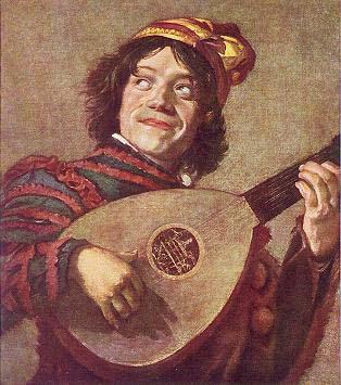 Frans Hals Jester with a Lute oil painting image